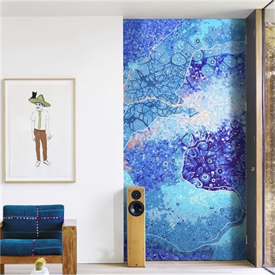 Mural Wall Picture Handmade Art Glass Mosaic